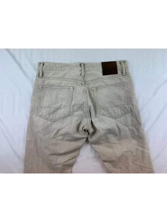 TOM FORD Cotton Blend Twill Slim Straight Jeans in Neutrals Size 32 - Picture 4 of 13